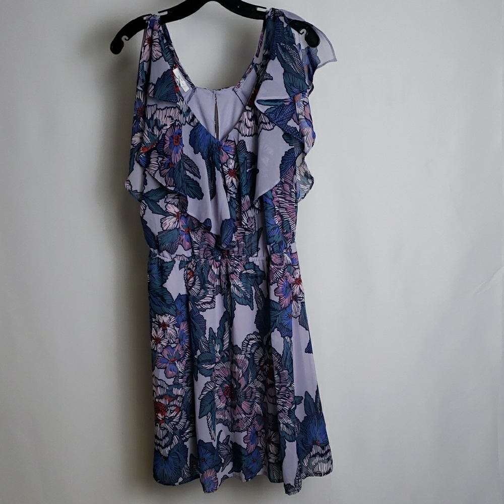 Maurices Purple Blue Ruffled Sundress